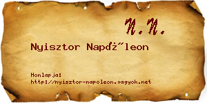 Nyisztor Napóleon névjegykártya